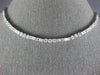 ESTATE 12.50CT DIAMOND PLATINUM ROUND & BAGUETTE FILIGREE LOVE TENNIS NECKLACE