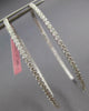 EXTRA LARGE 2.30CT DIAMOND 14KT WHITE GOLD 3D INSIDE OUT HOOP HANGING EARRINGS