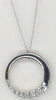 .72CT DIAMOND 14KT WHITE GOLD GRADUATING CIRCLE OF LIFE JOURNEY FLOATING PENDANT