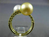 .60CT DIAMOND & AAA SOUTH SEA GOLDEN PEARL 18KT YELLOW GOLD 3D CRISS CROSS RING
