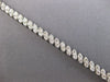 3.17CT DIAMOND 14K WHITE GOLD 3D ROUND MARQUISE SHAPE MULTI LEAF TENNIS BRACELET