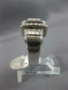 LARGE 1.50CT DIAMOND 14KT WHITE GOLD ROUND BAGUETTE & PRINCESS SQUARE HALO RING