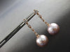 LARGE .76CT DIAMOND & AAA PINK SOUTH SEA PEARL 14K ROSE GOLD 3D JOURNEY EARRINGS