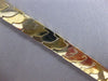 ESTATE WIDE 14KT WHITE AND YELLOW GOLD 3D CLASSIC MATTE & SHINY FUN BRACELET