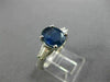 ESTATE LARGE 2.6CT DIAMOND & AAA KASHMIR SAPPHIRE 14K WHITE GOLD ENGAGEMENT RING