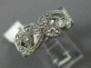 ANTIQUE 1.10CT DIAMOND 14KT WHITE GOLD MILGRAIN ETERNITY ANNIVERSARY RING #18539