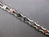 ESTATE 14KT WHITE GOLD 3D CLASSIC MATTE & SHINY SQUARE DESIGN FUN LOVE BRACELET