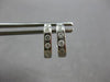 ANTIQUE .26CT DIAMOND 18K WHITE GOLD HANDCRAFTED FILIGREE SQUARE EARRINGS #28014