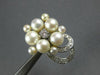 ANTIQUE LARGE OLD MINE DIAMOND & AAA SOUTH SEA PEARL 14KT 2 TONE GOLD EARRINGS