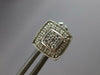 ESTATE .25CT DIAMOND 18KT WHITE GOLD CLUSTER SQUARE HALO FILIGREE STUD EARRINGS
