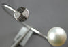 .12CT WHITE & BLACK DIAMOND & SOUTH SEA PEARL 18K WHITE GOLD PIE BANGLE BRACELET