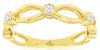 ESTATE .12CT DIAMOND 14KT YELLOW GOLD 3D ROUND BEZEL INFINITY LOVE RING