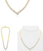 5.0CT DIAMOND 14KT YELLOW GOLD 3D ROUND CLASSIC MULTI FLOWER ADJUSTABLE NECKLACE