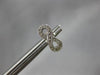 ESTATE .18CT DIAMOND 14KT WHITE GOLD 3D INFINITY FUN STUD EARRINGS