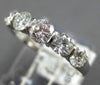 .90CT DIAMOND 14KT WHITE GOLD 3D ROUND 5 STONE CHANNEL WEDDING ANNIVERSARY RING