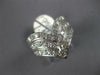 ANTIQUE WIDE 1.26CT DIAMOND 14KT WHITE GOLD THREE ROW V SHAPE ANNIVERSARY RING