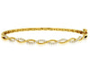 .36CT DIAMOND 14KT YELLOW GOLD ROUND INFINITY SEMI ETERNITY LOVE BANGLE BRACELET