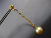 .58CT DIAMOND & AAA GOLDEN SOUTH SEA PEARL 18KT YELLOW GOLD 3D HANGING EARRINGS