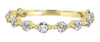 ESTATE .81CT DIAMOND 18K YELLOW GOLD ROUND 3/4 ETERNITY WEDDING ANNIVERSARY RING