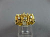 ANTIQUE WIDE .15CT DIAMOND 18KT 2 TONE GOLD 5 STONE MULTI BAR ANNIVERSARY RING