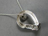 ESTATE .45CT DIAMOND 14KT WHITE GOLD ROUND & BAGUETTE TEAR DROP FLOATING PENDANT