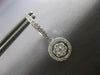 ESTATE .98CT DIAMOND 14KT WHITE GOLD 3D CLASSIC FLOWER HALO FUN HANGING EARRINGS