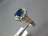 2.29CT DIAMOND & AAA ROYAL BLUE SAPPHIRE 14KT WHITE GOLD FLOWER ENGAGEMENT RING