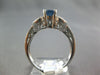 ESTATE 1.61CT DIAMOND & AAA SAPPHIRE 18K WHITE GOLD OVAL & ROUND ENGAGEMENT RING
