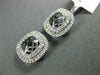ESTATE .44CT DIAMOND 18KT WHITE GOLD 3D SQUARE ROUND DOUBLE HALO JACKET EARRINGS