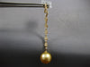.58CT DIAMOND & AAA GOLDEN SOUTH SEA PEARL 18KT YELLOW GOLD 3D HANGING EARRINGS