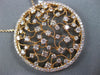 ESTATE LARGE 2.73CT DIAMOND 14K ROSE GOLD ETOILE FILIGREE CIRCLE OF LIFE PENDANT