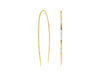 LONG .10CT DIAMOND 14KT 2 TONE GOLD 3D BY THE YARD BAR WIRE FUN HANGING EARRINGS