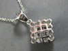 .75CT DIAMOND 14KT WHITE GOLD ROUND & PRINCESS INVISIBLE SQUARE FLOATING PENDANT