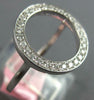 ESTATE .33CT DIAMOND 14KT WHITE GOLD 3D CLASSIC ROUND CIRCLE OF LIFE FUN RING