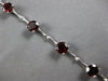 9.14CT DIAMOND & AAA GARNET 14KT WHITE GOLD 3D ROUND BY THE YARD TENNIS BRACELET