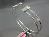 WIDE 1.0CT DIAMOND 18KT WHITE GOLD 3D ROUND & BAGUETTE INVISIBLE BANGLE BRACELET