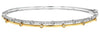 ESTATE .71CT DIAMOND 14KT 2 TONE GOLD 2 ROW BY THE YARD FUN CUFF BANGLE BRACELET