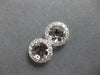 ESTATE .54CT DIAMOND 18KT WHITE GOLD 3D CLASSIC ROUND EARRING JACKETS