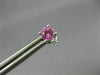 ANTIQUE .86CT DIAMOND & AAA PINK SAPPHIRE 14KT WHITE GOLD STUD EARRINGS #23439