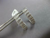 .95CT DIAMOND 14KT WHITE GOLD 3D ROUND 2 ROW OVAL HUGGIE HOOP HANGING EARRINGS