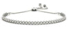 ESTATE 1.45CT DIAMOND 14KT WHITE GOLD CLASSIC HEXAGON ADJUSTABLE TENNIS BRACELET