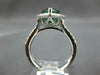 LARGE 3.96CT DIAMOND & AAA EMERALD 18KT WHITE GOLD 3D PEAR SHAPE ENGAGEMENT RING
