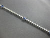 2.69CT DIAMOND & AAA SAPPHIRE 14K WHITE GOLD 3D CLASSIC ETERNITY TENNIS BRACELET