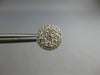 ESTATE .85CT DIAMOND 14KT WHITE GOLD 3D CLASSIC ROUND CLUSTER HALO STUD EARRINGS