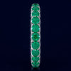 2.53CT AAA EMERALD 14KT WHITE GOLD CLASSIC SHARED PRONG ETERNITY FUN LOVE RING