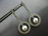 .45CT DIAMOND & AAA SOUTH SEA PEARL 14KT WHITE GOLD 3D FILIGREE HANGING EARRINGS