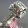 LARGE 1.68CT DIAMOND 18KT WHITE GOLD ROUND & BAGUETTE INVISIBLE ENGAGEMENT RING