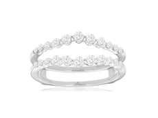 .50CT DIAMOND 14KT WHITE GOLD ROUND SHARED PRONG INSERT WEDDING ANNIVERSARY RING