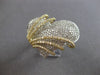 ESTATE EXTRA LARGE 2.52CT DIAMOND 14KT 2 TONE GOLD HEART SHAPE LOVE RING #28101