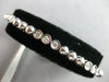 ESTATE .72CT DIAMOND 14KT WHITE GOLD 3 STONE PAST PRESENT FUTURE TENNIS BRACELET